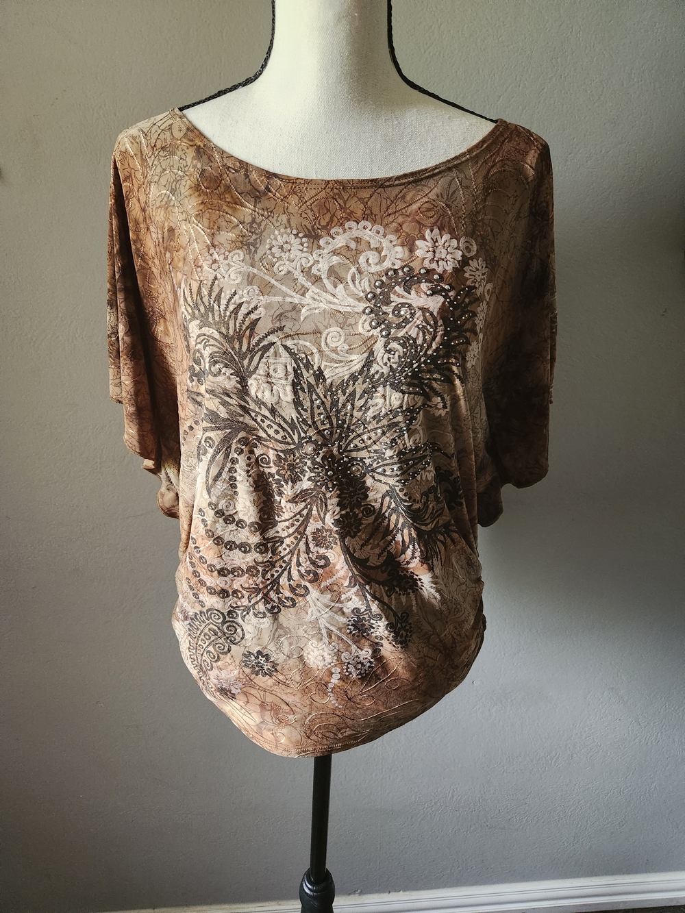 Y2k Floral Print Short Sleeve Top